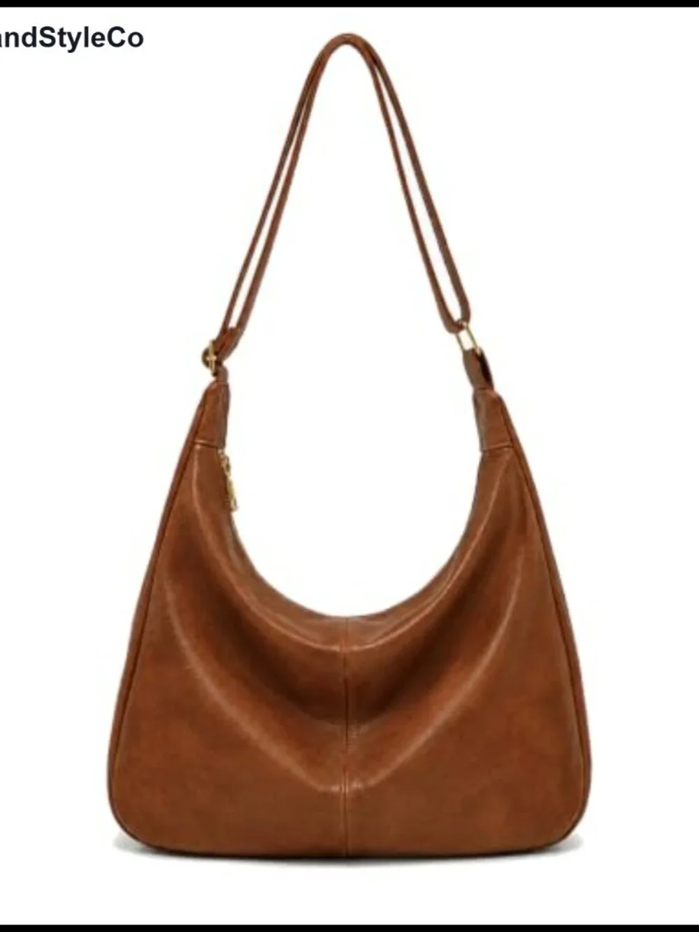 Faux Leather Hobo Shoulder Bag Slouchy Crossbody Tote Purse
